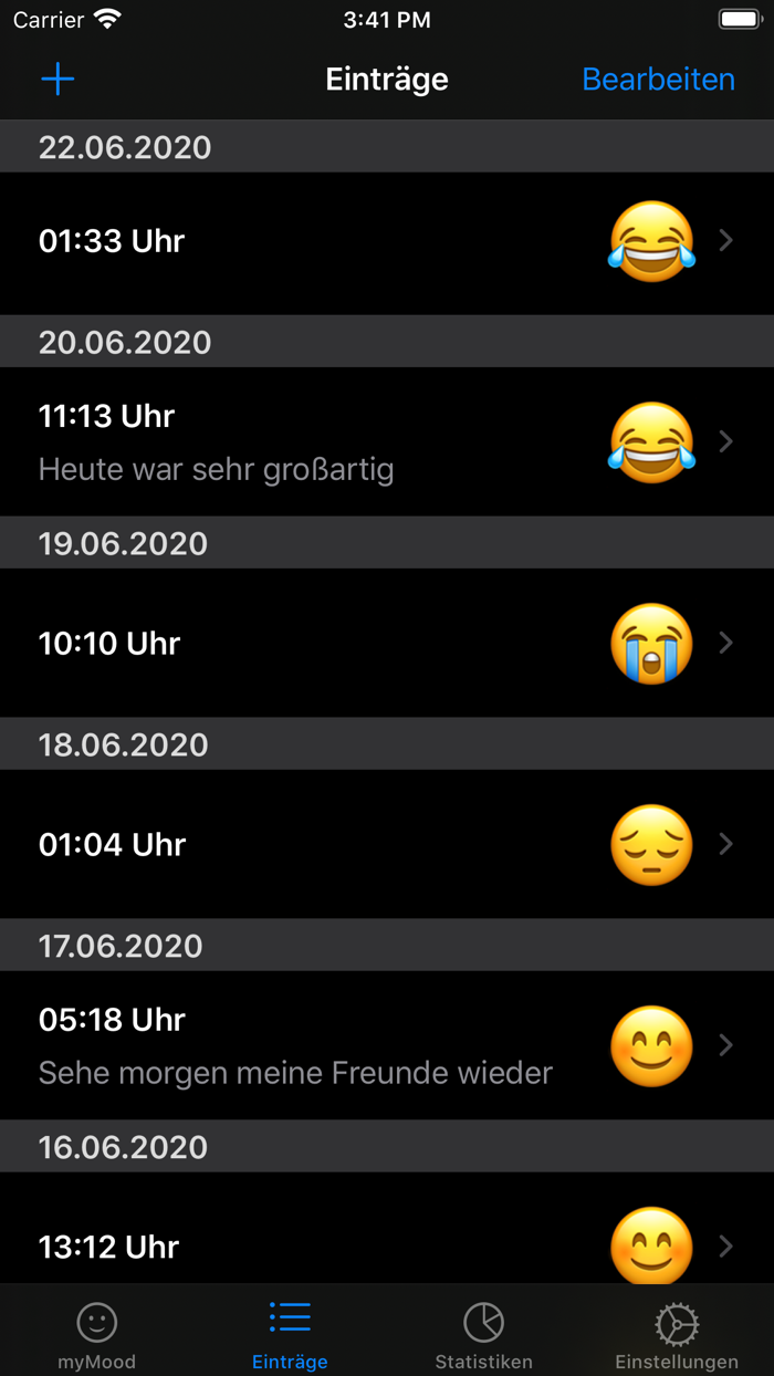 myMood Stimmungstagebuch