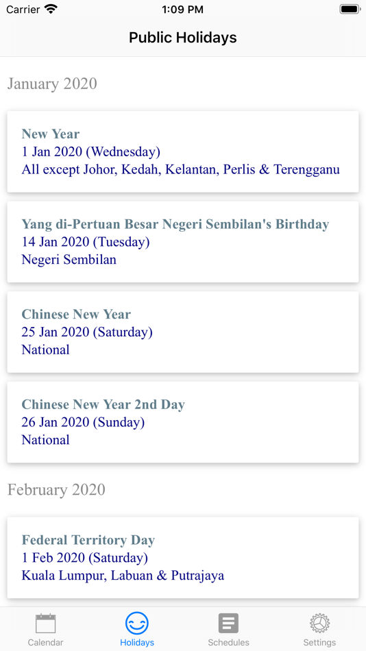 Malaysia Calendar 2020 2021 Ios Apps Appagg