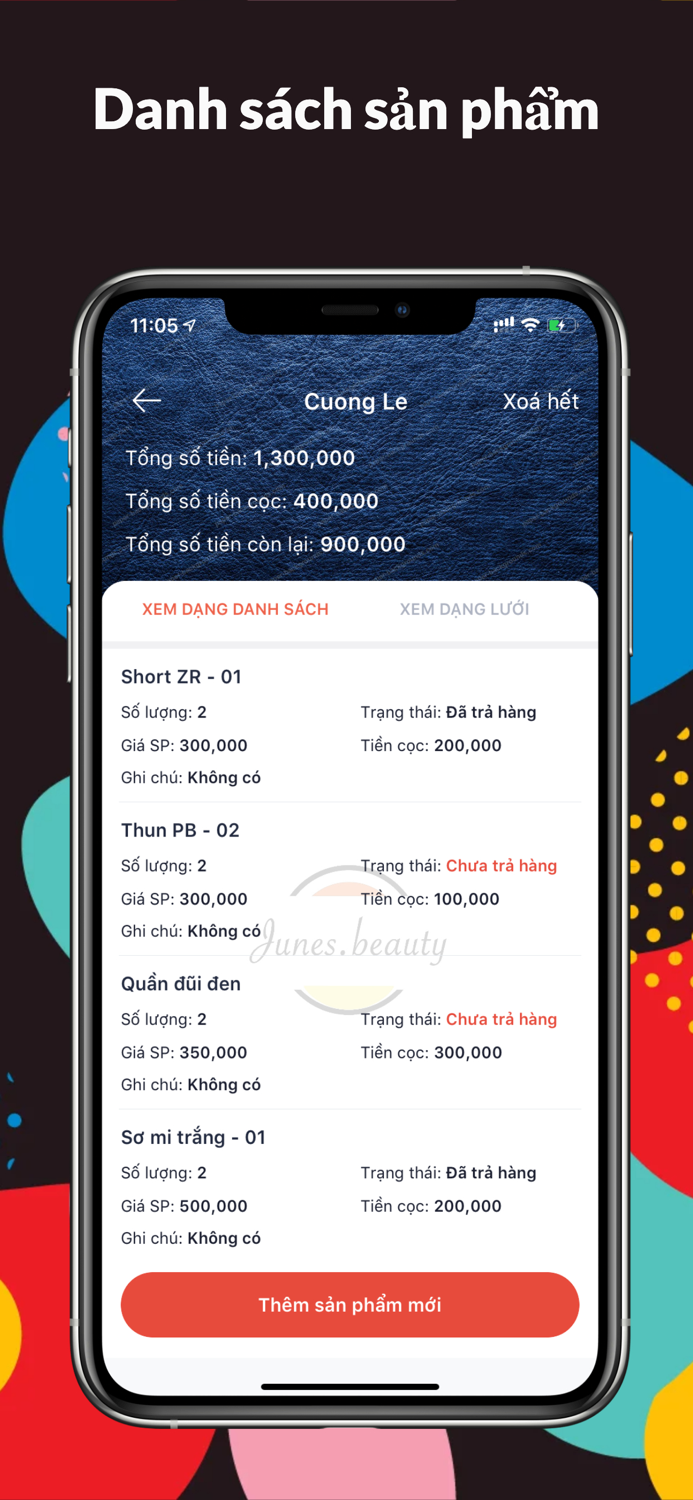 HPOrderList-Quản Lý Khách Hàng