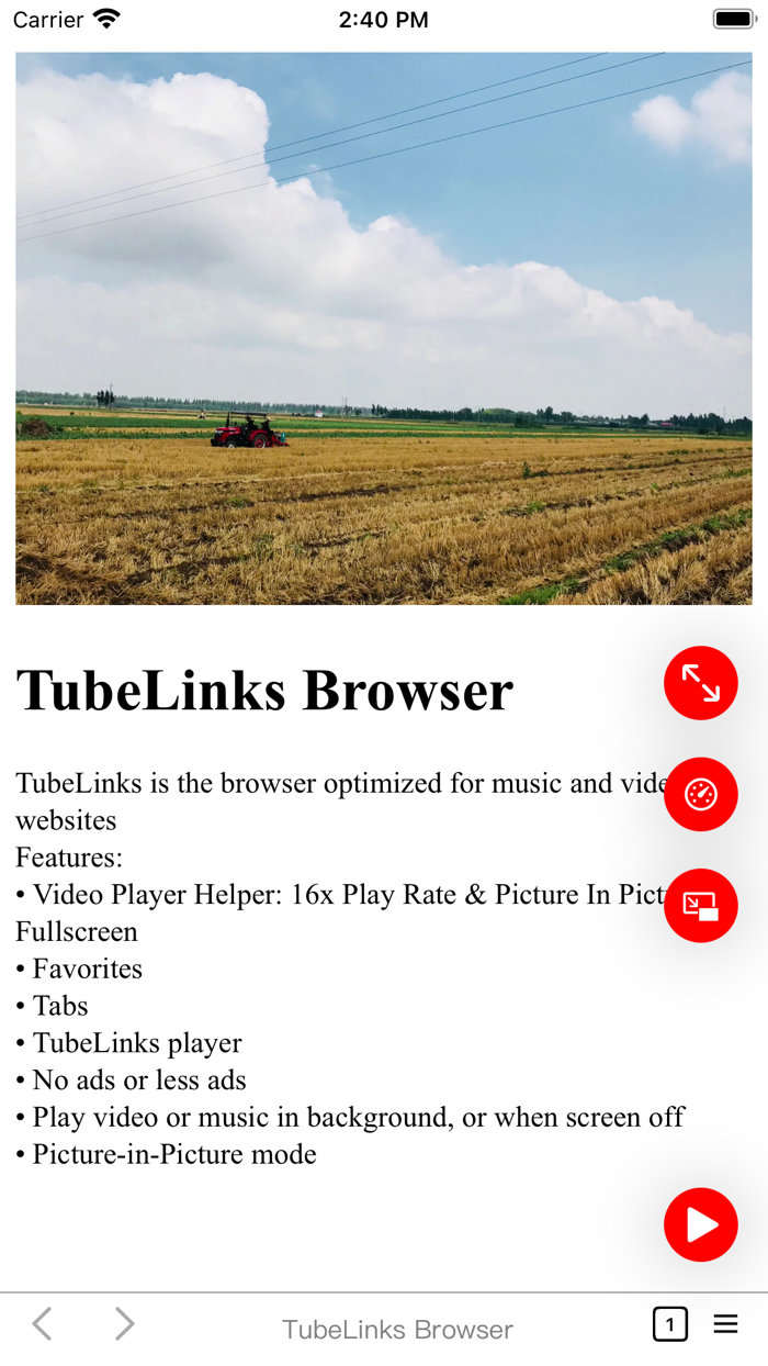 TubeLinks Browser