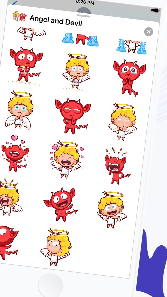Angel and Devil Stickers