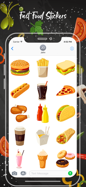 Fast Food Sticker for iMessage(圖1)-速報App