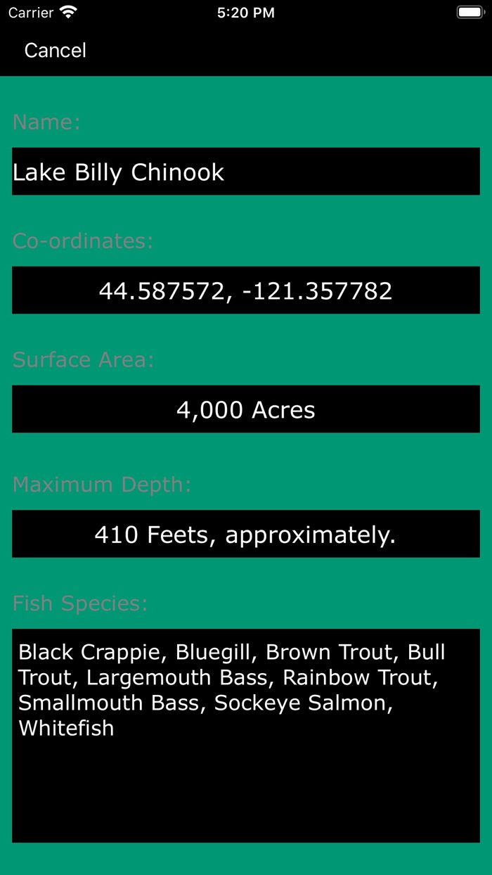 Oregon-CA-WA Lakes  Fishes