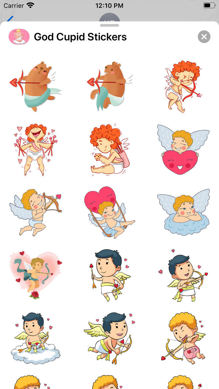 God Cupid Stickers