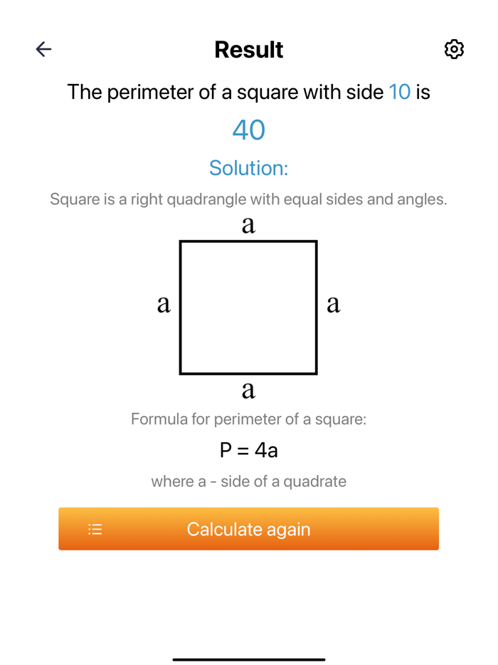 Perimeter calculator