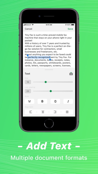 Tiny Fax: Send Fax from iPhone Screenshot