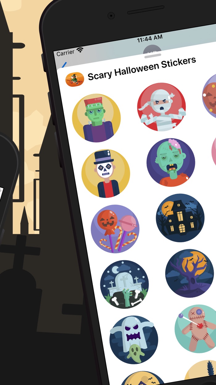 Scary Halloween Stickers App