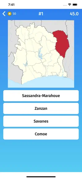 Game screenshot Ivory Coast: Provinces Quiz hack