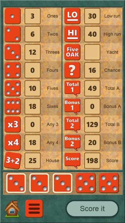 FiveOAK, yatzy dice game screenshot-6