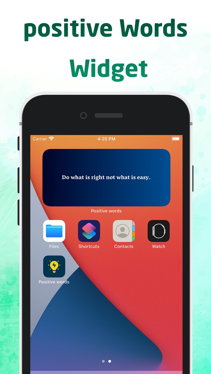 Positive Words Widget