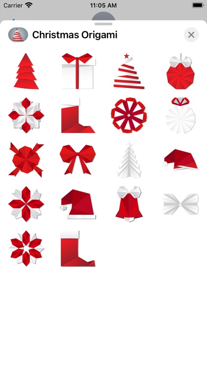 Christmas Origami - Fx Sticker