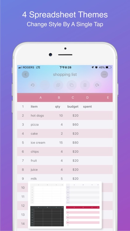 Simple Spreadsheet:Better list screenshot-3