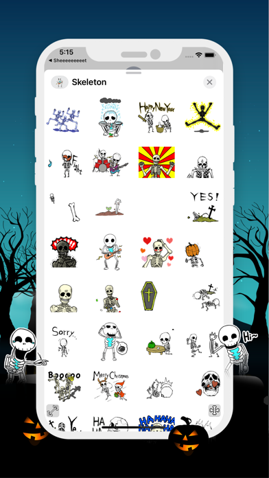 Halloween Skeleton Animated screenshot 2