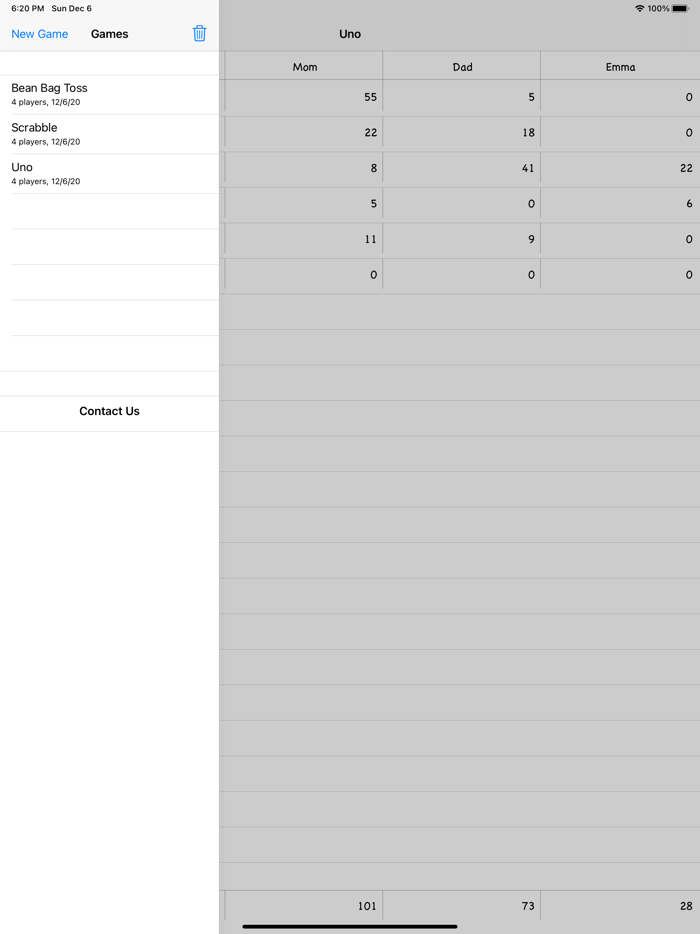 Easy Score Keeper for Games