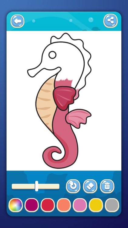 Sea Animal Coloring Book Game screenshot-4