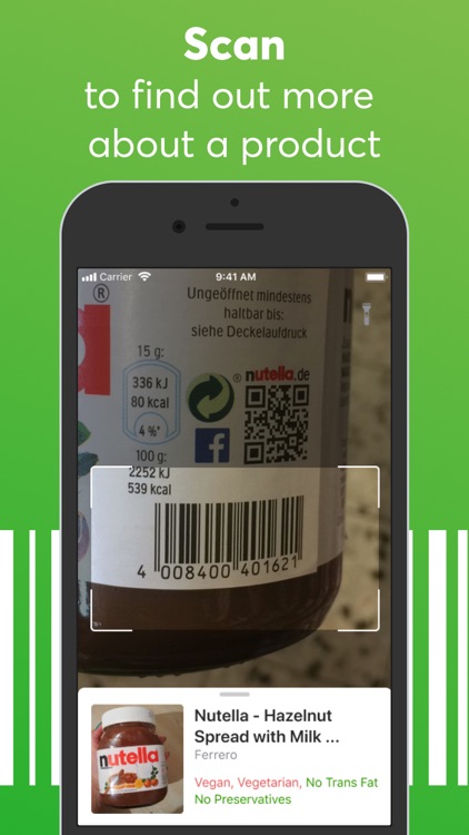 Food scanner: gluten, allergen