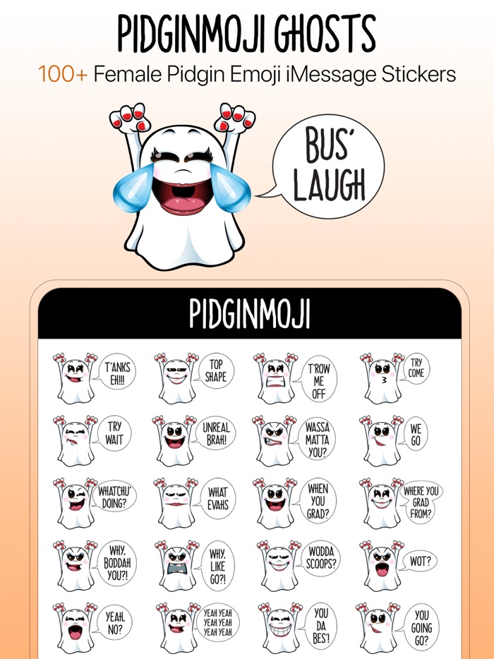 Pidginmoji Female Ghosts