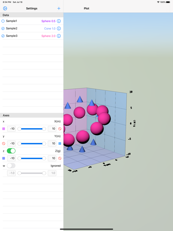 3D Data Plot screenshot 2
