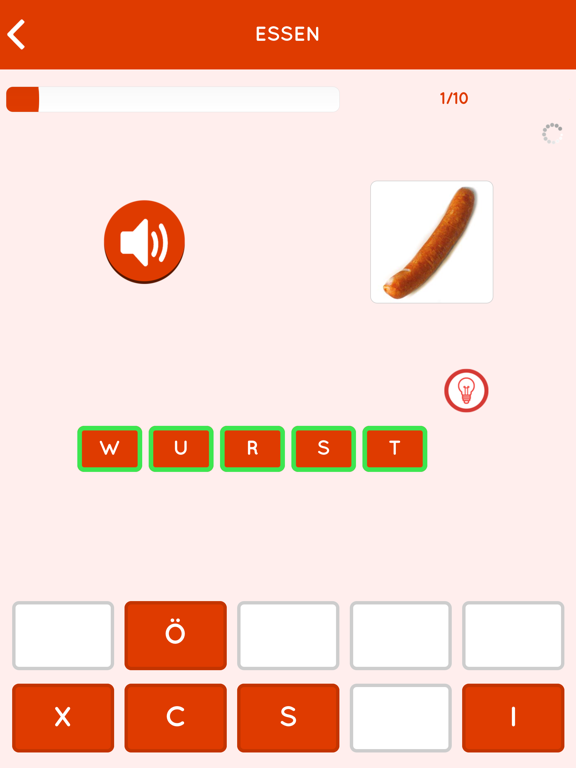 3 mots par lettre de l'alphabet en allemand