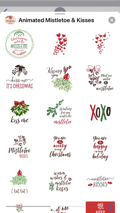 How to cancel & delete Animated Mistletoe & Kisses for iMessage Stickers from iphone & ipad 3