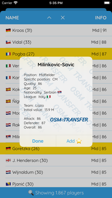 OSM Transfer: Scout List screenshot 4