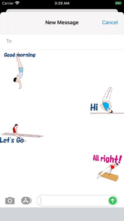 Animated Gymnastics Sticker