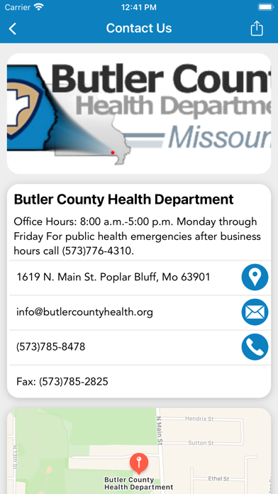 Butler County Public Health screenshot 2