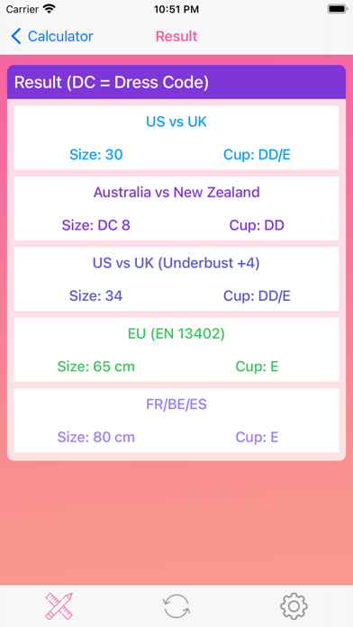 Bra Size Calculator - Bra Calc screenshot 2