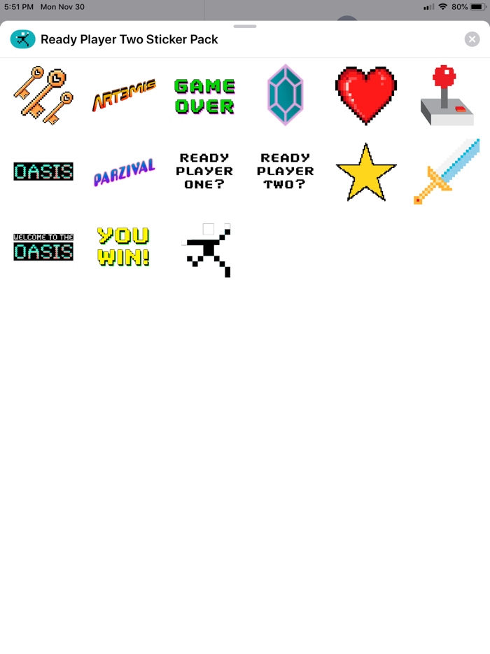 Ready Player Two Sticker Pack