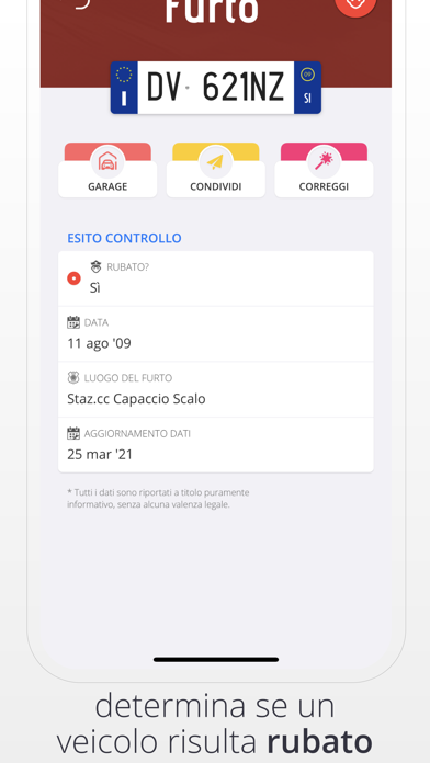 Veicolo+: info targa (no ads) app screenshot 4 by RS1 Project - appdatabase.net