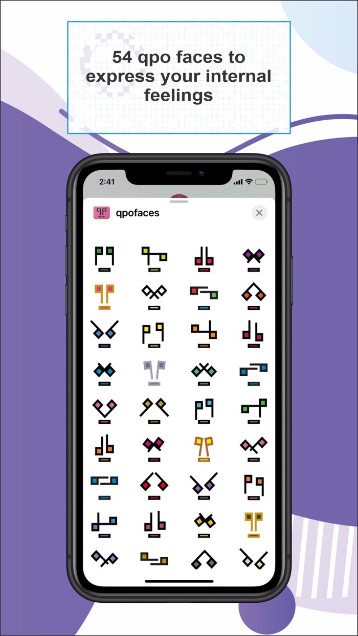 qpo faces modern stickers