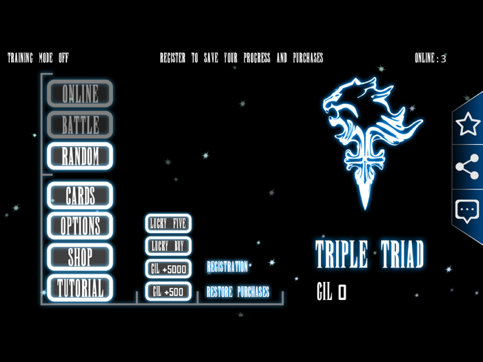 Triple Triad Trading Card Game
