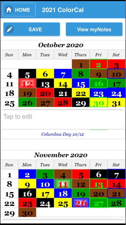 2021 Colorcal Usps Color Coded By Preston Fung