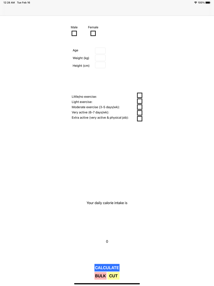 BMR and Macro Calculator