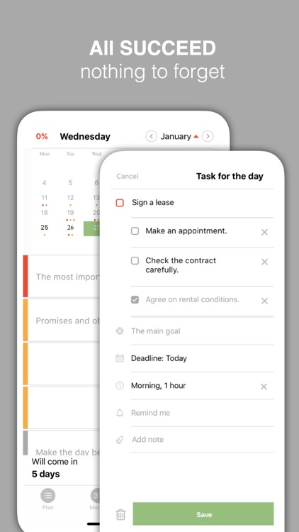 Selfplan: daily planner task