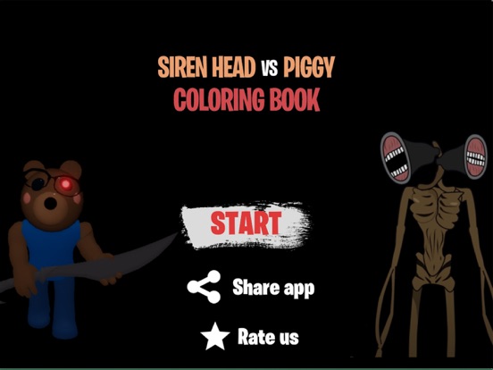 Siren Head vs Piggy Coloringのおすすめ画像1
