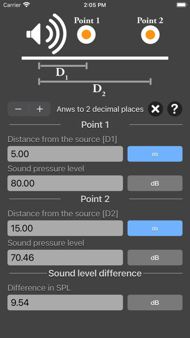 Distance Attenuation Calc screenshot 2