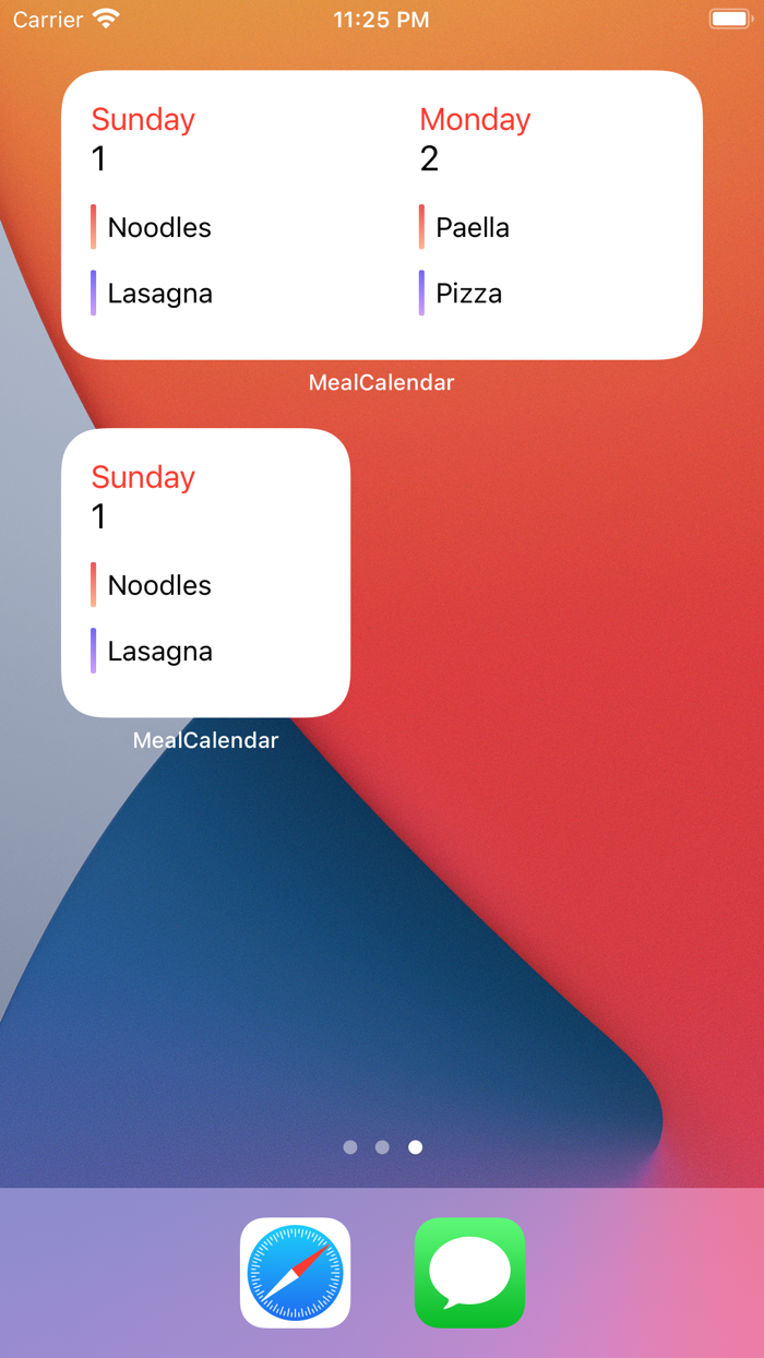 Meal Calendar