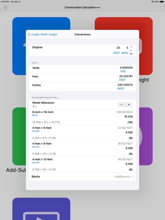 Construction Calculator+++ screenshot-7