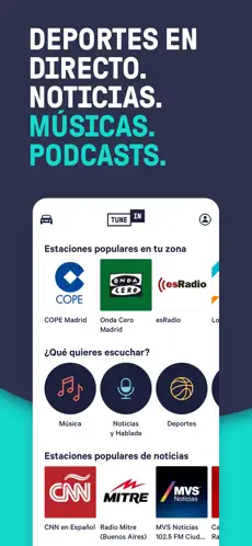 Capture 1 TuneIn Radio: noticias AM FM iphone