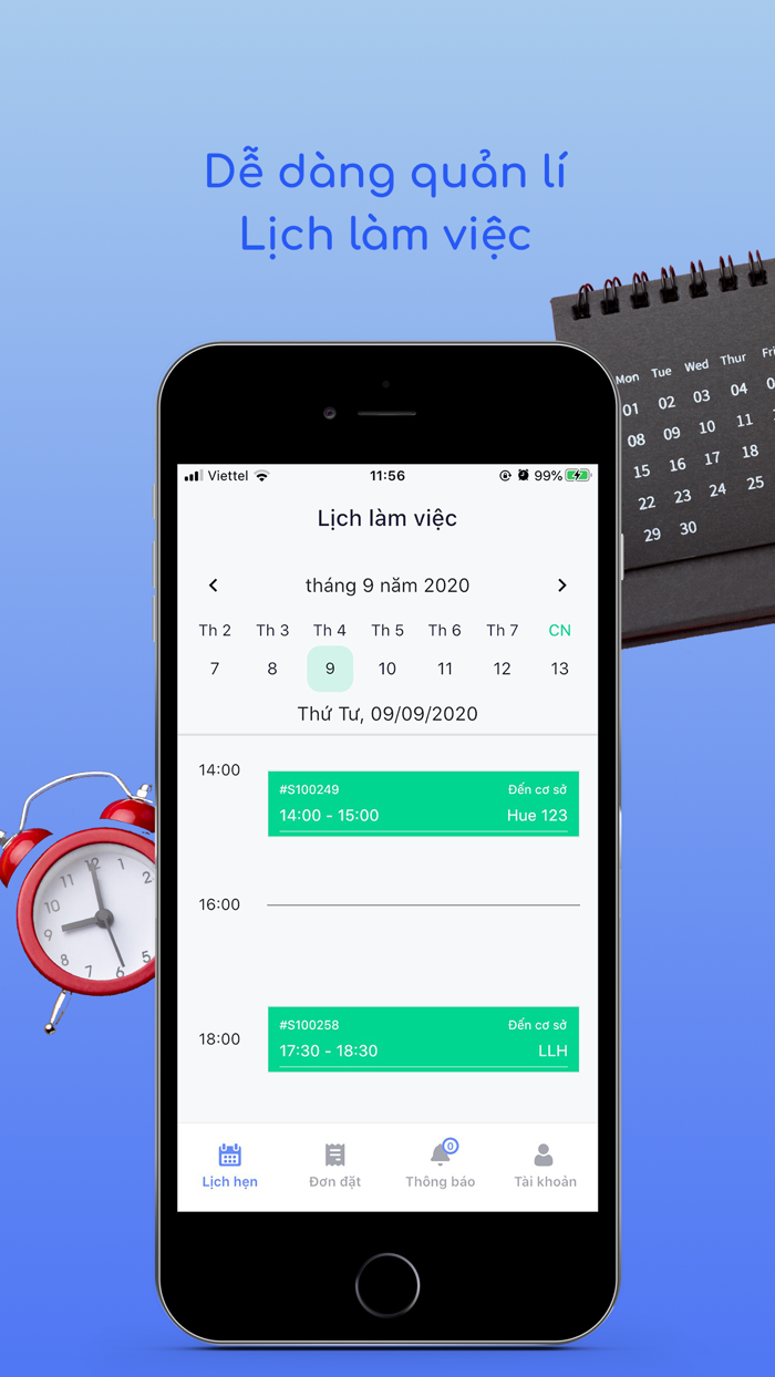 Quản lý dịch vụ cho nhân viên