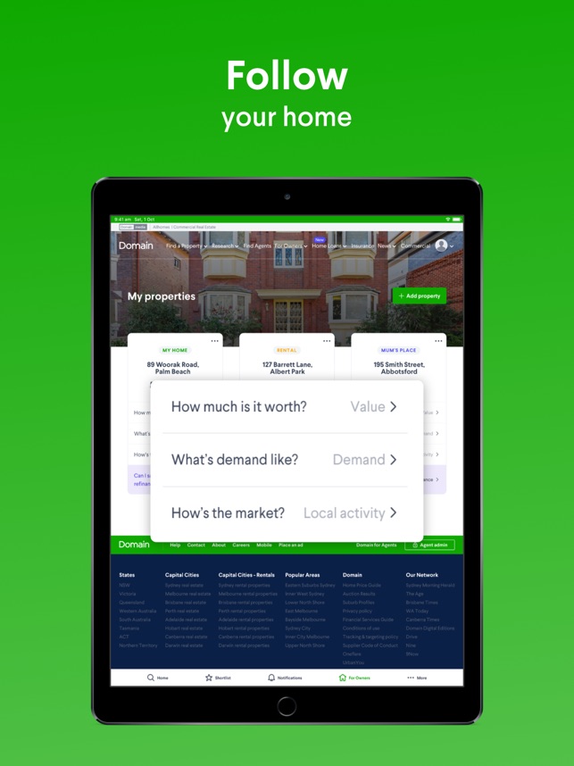5dsqkoqcqya4im Realestate.com.au and domain.com.au are two of the most popular real estate websites in the nation, with millions of visitors every month and apps that homesales.com.au, launched as a dedicated real estate site in 2009, offers an app that allows people to search for properties around australia to buy.