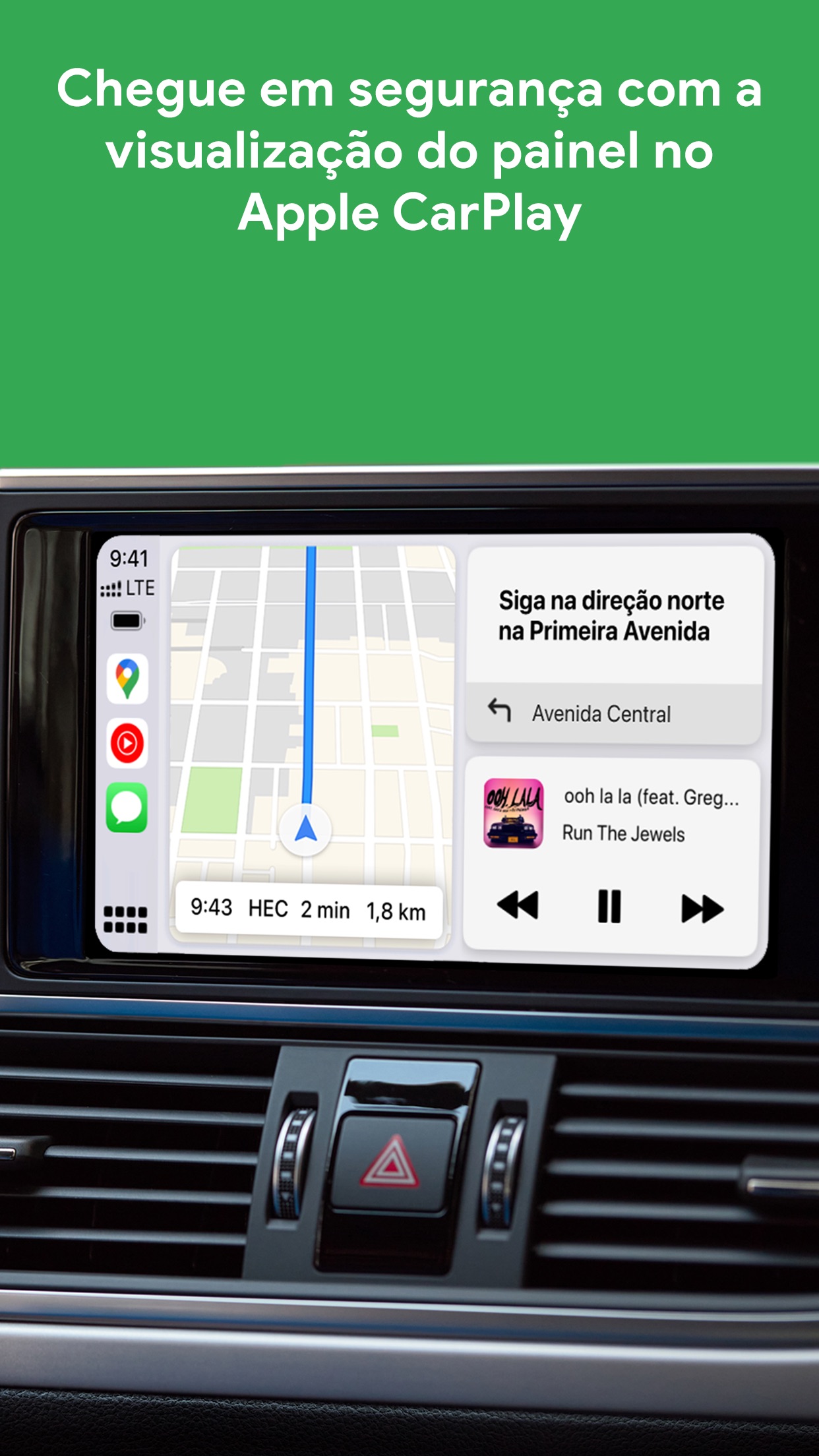 Screenshot do app Google Maps -trânsito & comida