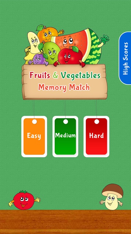 Fruits Vegetables Memory Game