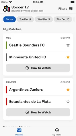 Game screenshot Soccer TV Schedules apk