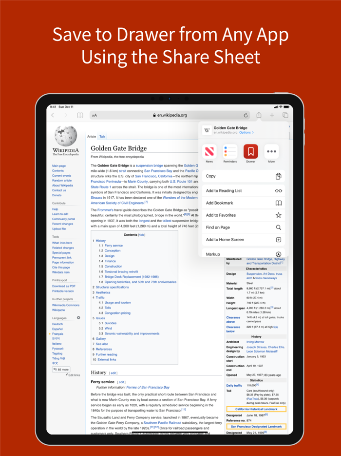 Drawer - Link Saver/Organizer