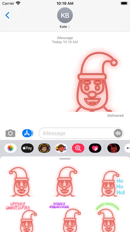 Neon Santa Emojis screenshot-5