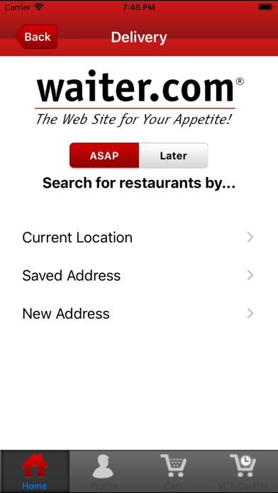 How to cancel & delete Waiter.com Food Delivery and Takeout from iphone & ipad 3
