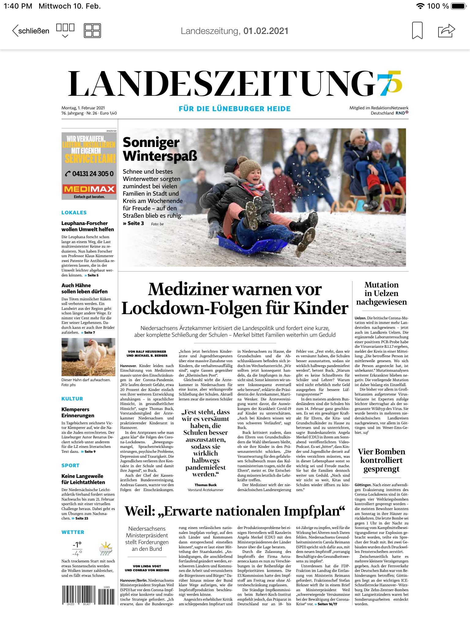 Landeszeitung screenshot 2