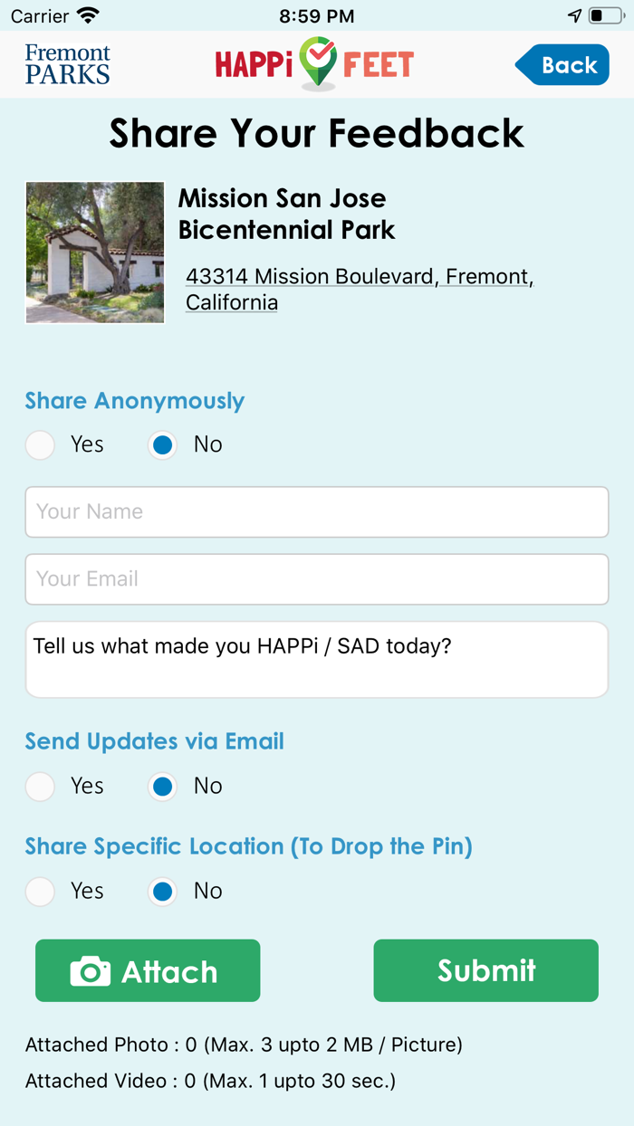 HAPPiFEET - Fremont Parks